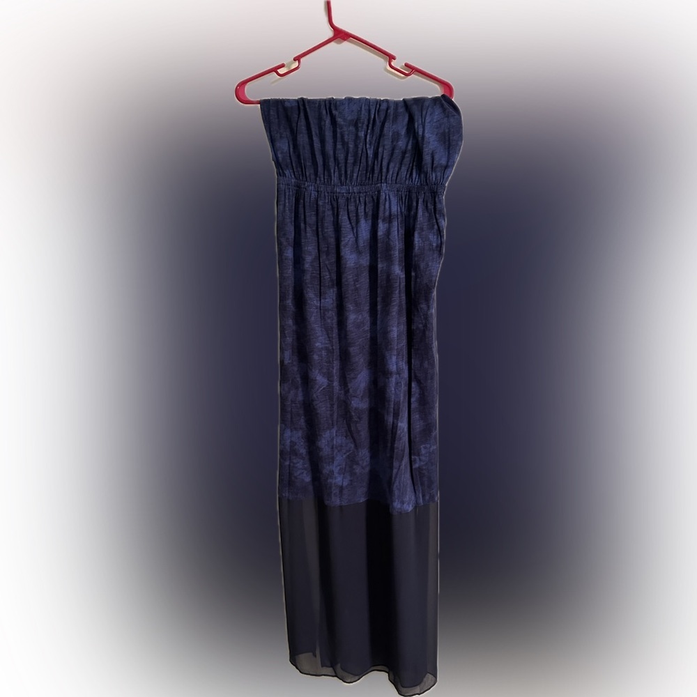 Express - Size Medium- Blue Strapless Tie Dye Dress